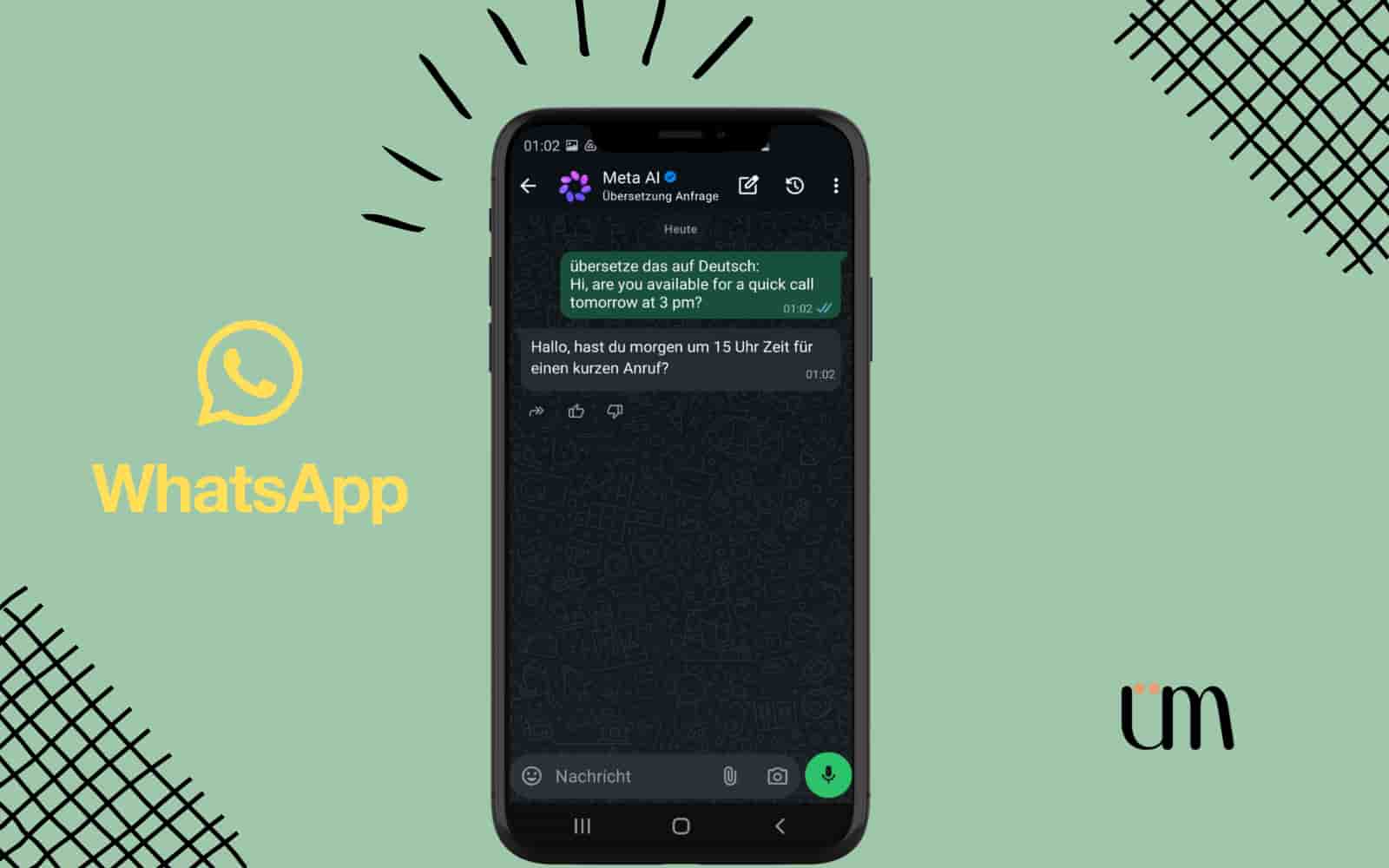 WhatsApp Funktion mit Meta AI direkt übersetzen, Nachrichten in WhatsApp übersetzen lassen