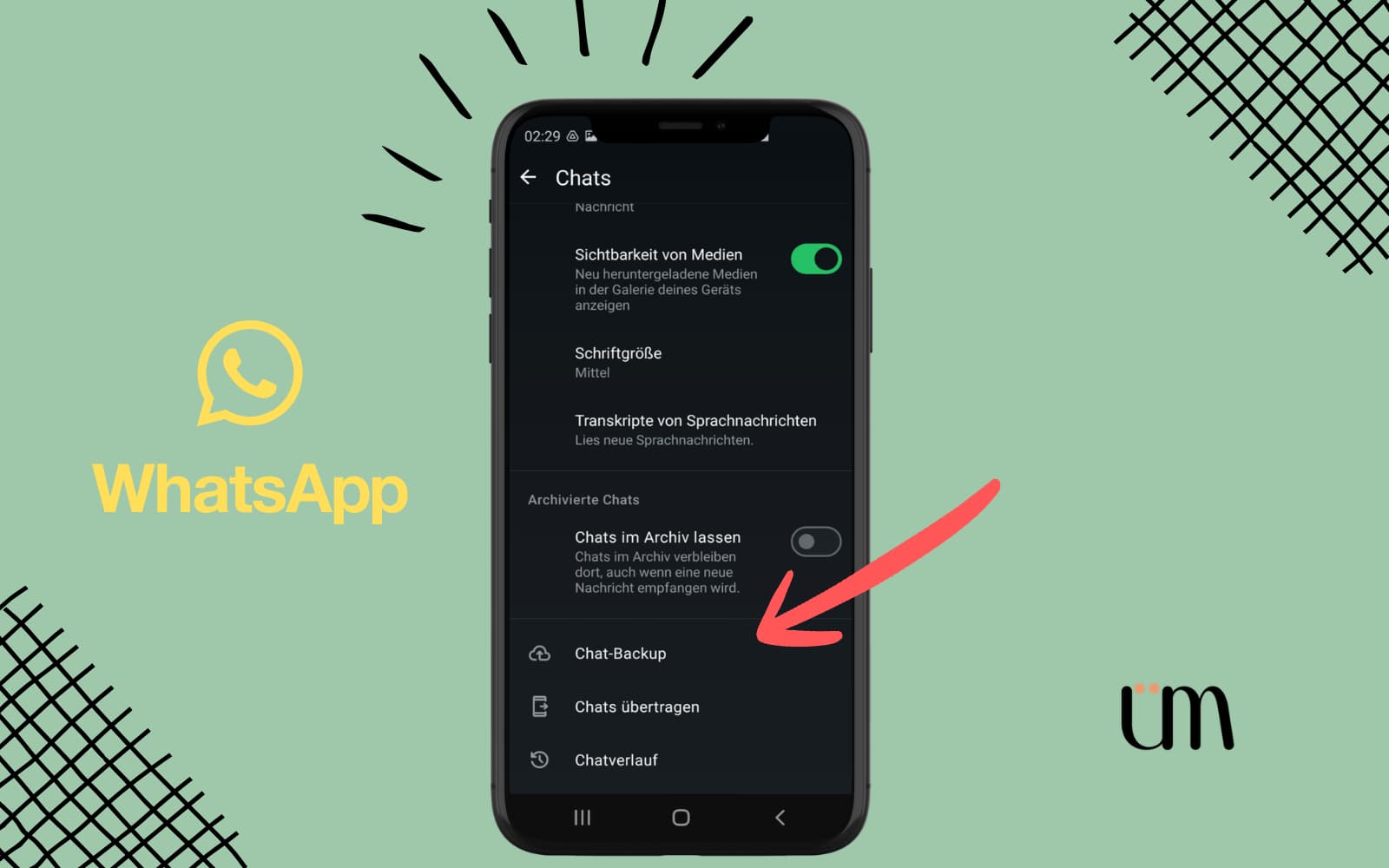 WhatsApp installieren – Chat-Backup in den Einstellungen auf Android finden
