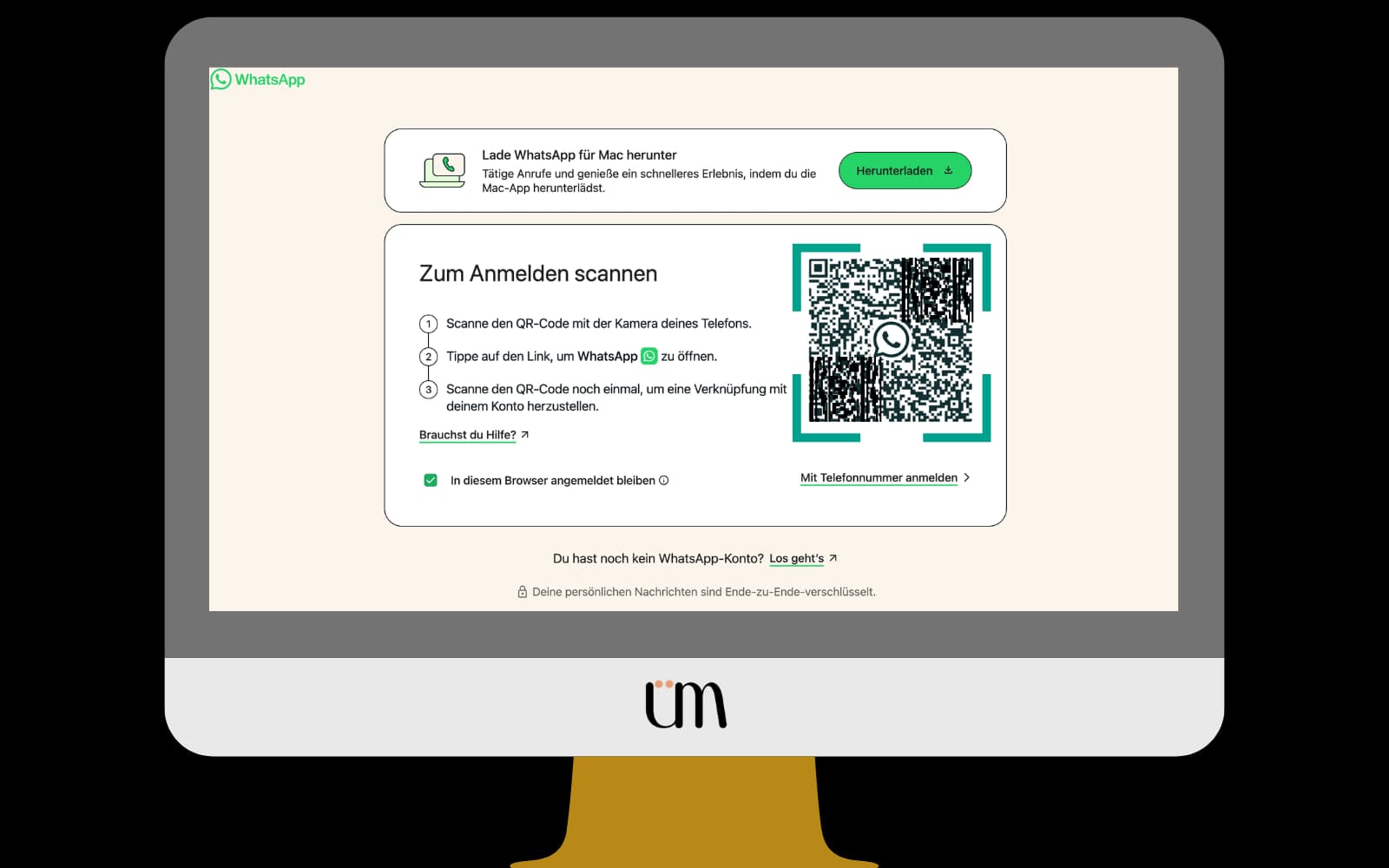WhatsApp installieren auf dem PC – Anmeldung in WhatsApp Web per QR-Code